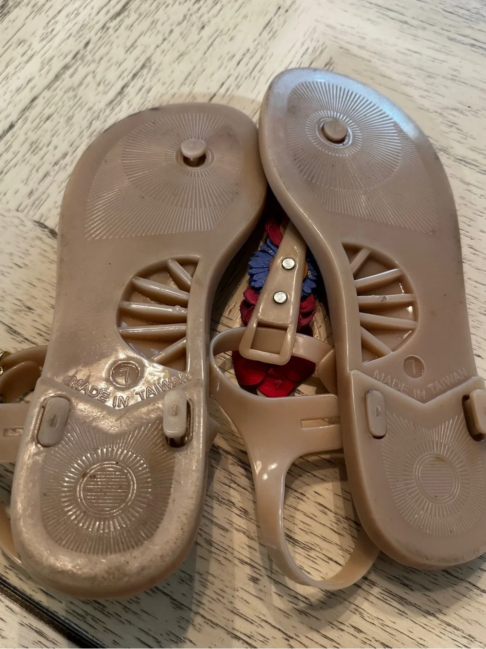 Kate Spade Fatema Floral Jelly Thong Sandals Floral Size 7